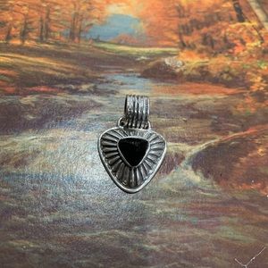 🃏🃏onyx and silver pendant